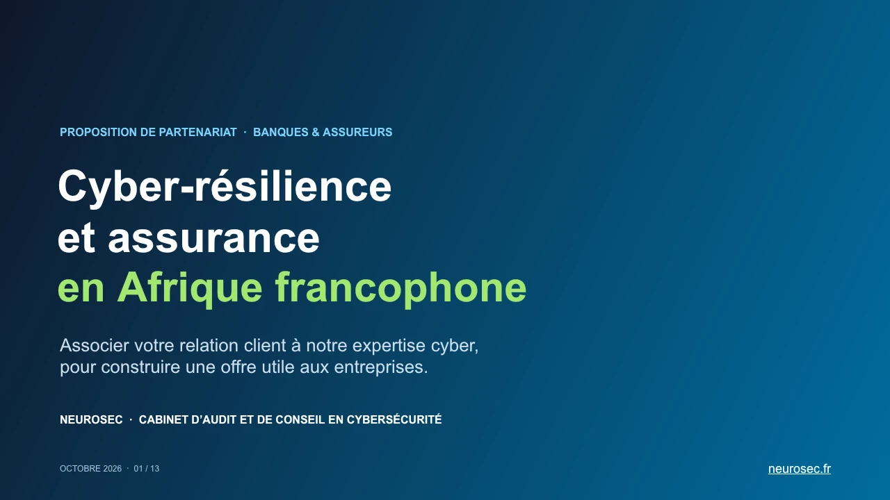 Couverture de la proposition Neurosec : cyber-résilience et assurance en Afrique francophone
